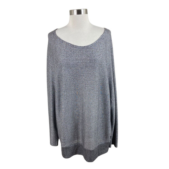 Oska Germany Silver Gray Oversized Lagenlook Pullover Size 2 XL Minimalist - Picture 1 of 4